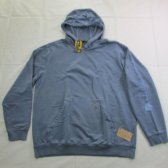 Carhartt Men's XL Relaxed Fit Midweight Garment Dyed French Terry Graphic Hoodie - Picture 2 of 3